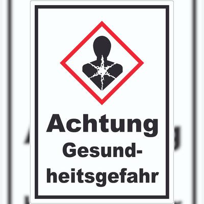 HB-Druck Aufkleber Gesundheitsgefahr Sensibilisierung der Atemwege A7 (74x105mm)