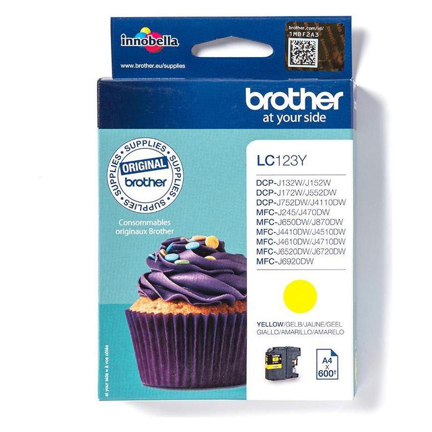 Brother Ink Yellow, 10mlStandard (Y) (LC-123Y)