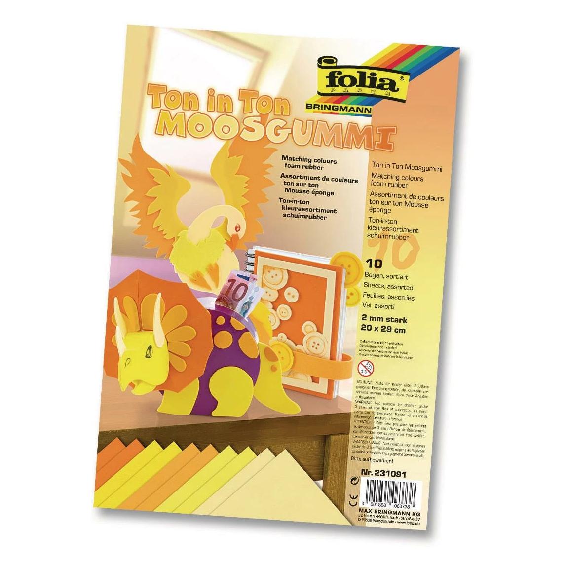 Folia Moosgummi-Set Ton in Ton gelb (231091)