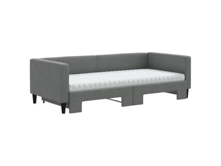 KTHLBRH Bettgestell Eiche Schwarz 120 x 190 cm Spanplatte 6 Fächer, Lattenrost aus Sperrholz, Kiefer, Bettgestell mit Stauraum