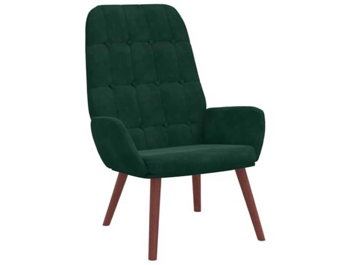 HAQWRDQSG Relaxsessel Dunkelgrün Samt Polstersessel mit Holzfüßen Eleganter Fernsehsessel für Schlafzimmer und Wohnzimmer, dicke Polsterung für entspannte Stunden im Feierabend.