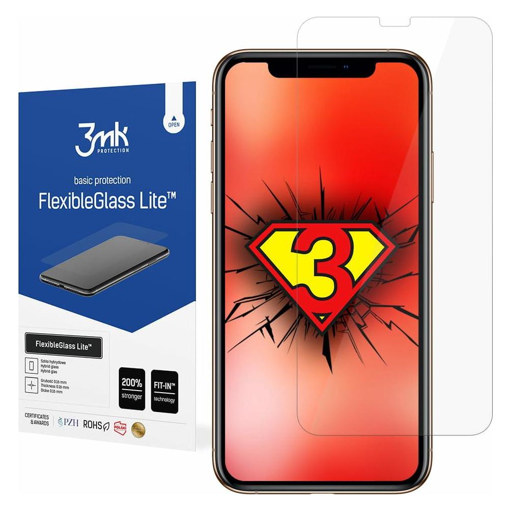 3MK hybrid glass Flexible 2.5D Lite for iPhone 11 Pro Max (1 Stk., Apple iPhone 11 Pro Max) (GSM105332)