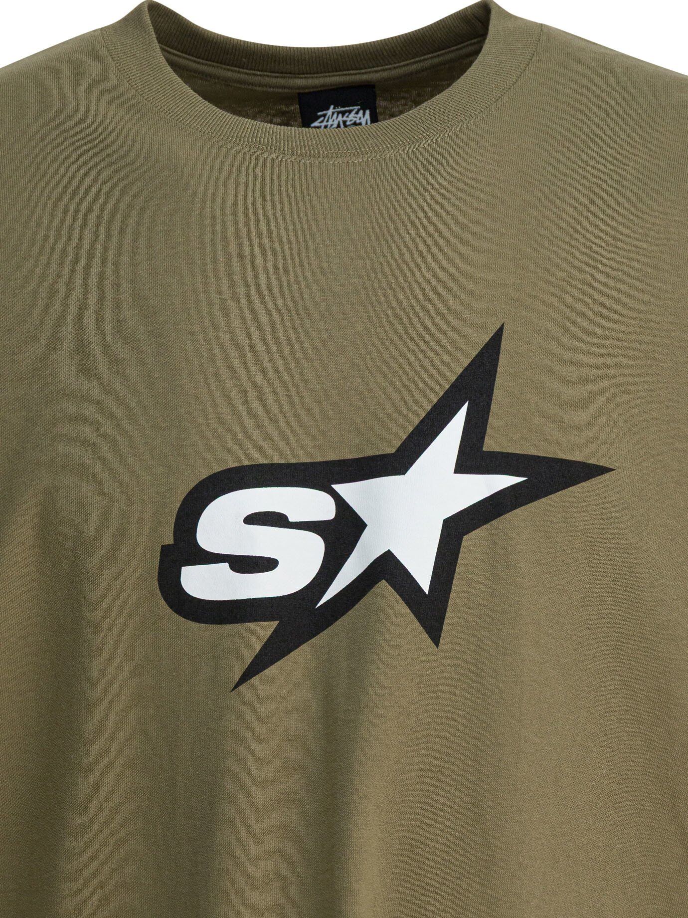 Stüssy t-shirt homme vert en coton Vert S