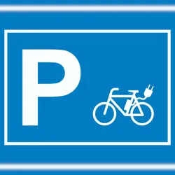 HB-Druck E-Bike Elektrorad Parkplatz Schild waagerecht A3 (297x420mm)