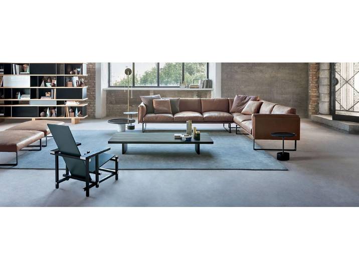 JVmoebel Ecksofa Braune Ledercouch mit Wellenunterfederung und Rückenpolstern, Made in Europa