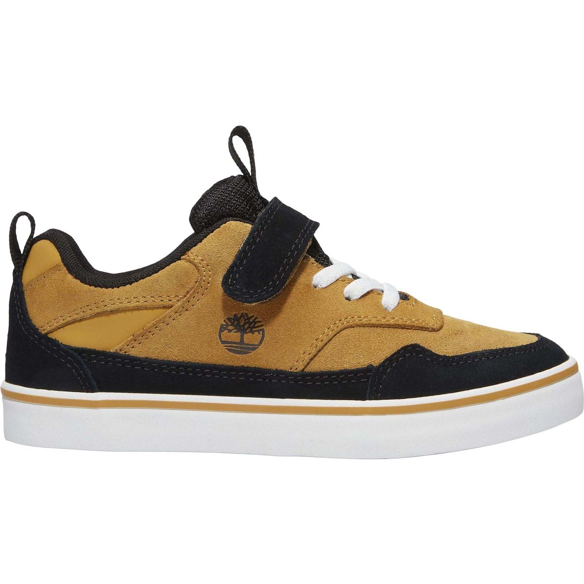 Timberland Kids Low Hook & Loop Sneaker wht suede 4 TB0A27T1EZ01-4