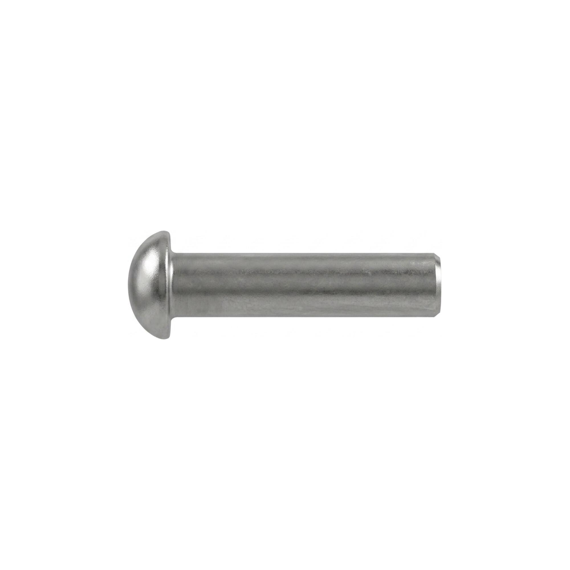 DIN660 Halbrundniete Messing 3 x 8 Ms S, zum Verbinden von Blechen oder Metallteilen, 6607000000000 (006607000030008)