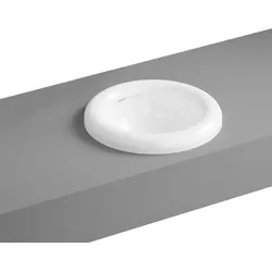 Liquid Einbauschale rund d: 40 cm Weiß Hochglanz mit Oberflächenveredelung Clean