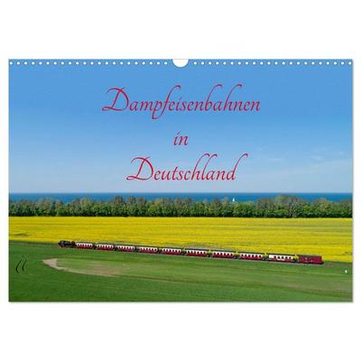 Dampfeisenbahnen in Deutschland (Wandkalender 2026 DIN A3 quer), CALVENDO Monatskalender