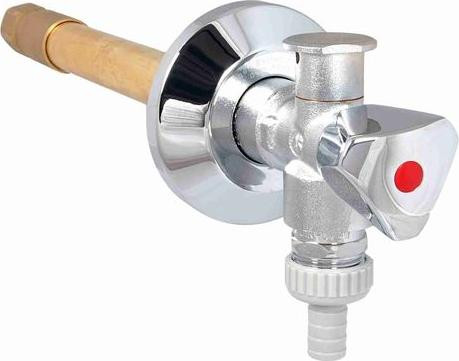 Schlösser JS FROST-TEC buitenbehuizing met RB+RV sanitairegreep, 160-260 mm, DN15, chroom