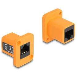 Delock RJ45 Netzwerk Adapter Kabel [1x RJ45-Buchse - 1x RJ45-Buchse] Orange 87998