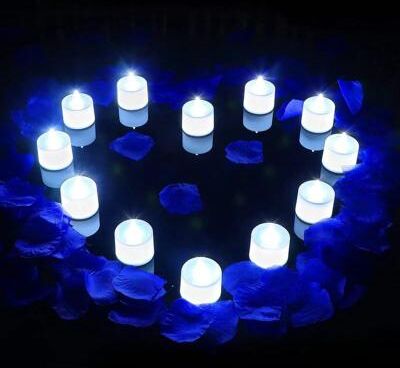 Uplift Treasures 24 Piece Flameless LED Tealight Candles For Wedding And Party Decor round White 24pcs