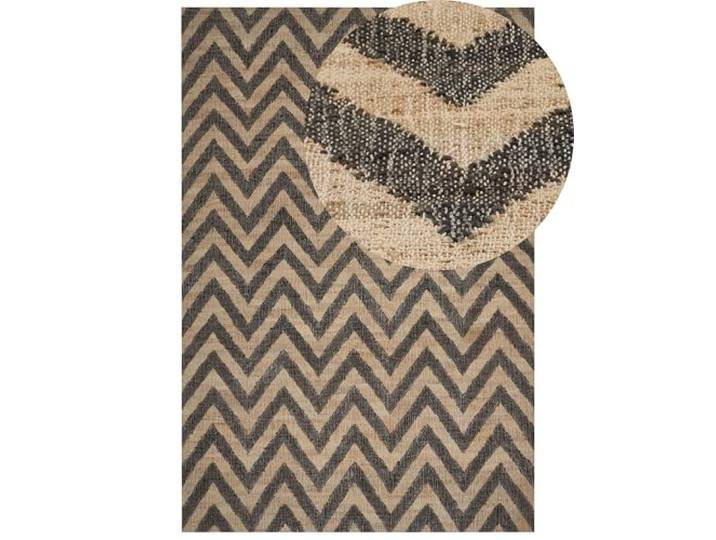 Beliani Teppich Jute beige/schwarz rechteckig 200x300 cm Zickzack Muster Dedepinari