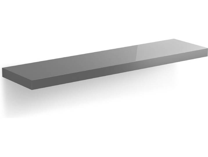 Casaria Wandplank Zwevend - 90 cm 15kg Belastbaar - Hoogglans Grijs