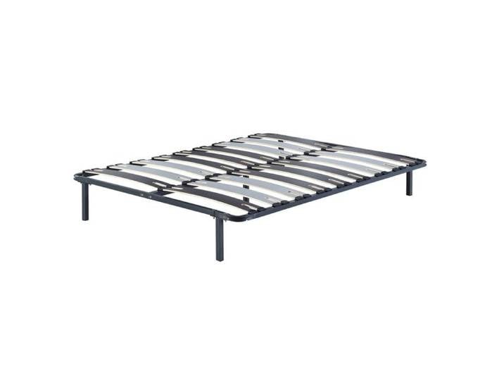 patrick - Solide et Confortable Sommier Cadre a lattes Pieds 160x200 x 29 cm en Metal