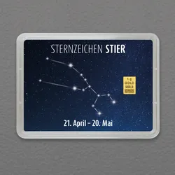 Goldbarren 1g "Sternzeichen: Stier" (Flip)