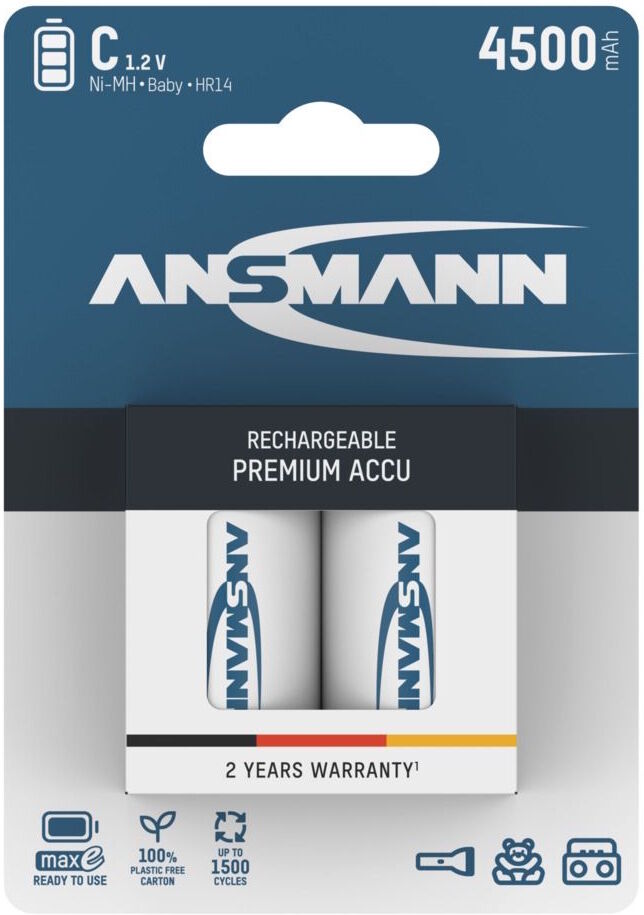 Ansmann Maxe C Rechargeable Batteries 4500mAh NiMH 2Pack