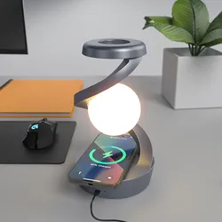 Schwebende RGB Tischlampe mit Handy Ladeport: Faszinierendes Schweben & kabelloses Laden – Ihr futuristisches Design-Highlight