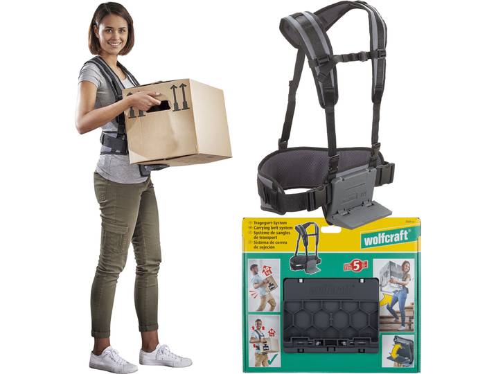 wolfcraft Sangle de transport Noir 5582000