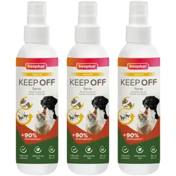 Beaphar KEEP OFF Indoor Fernhalte-Spray für Hunde, Katzen und Marder - 3x 200 ml