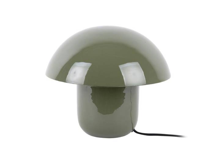 Tischlampe Fungi - Designleuchte aus Eisen in Pilzform - Waldgrün - Luxusbetten24
