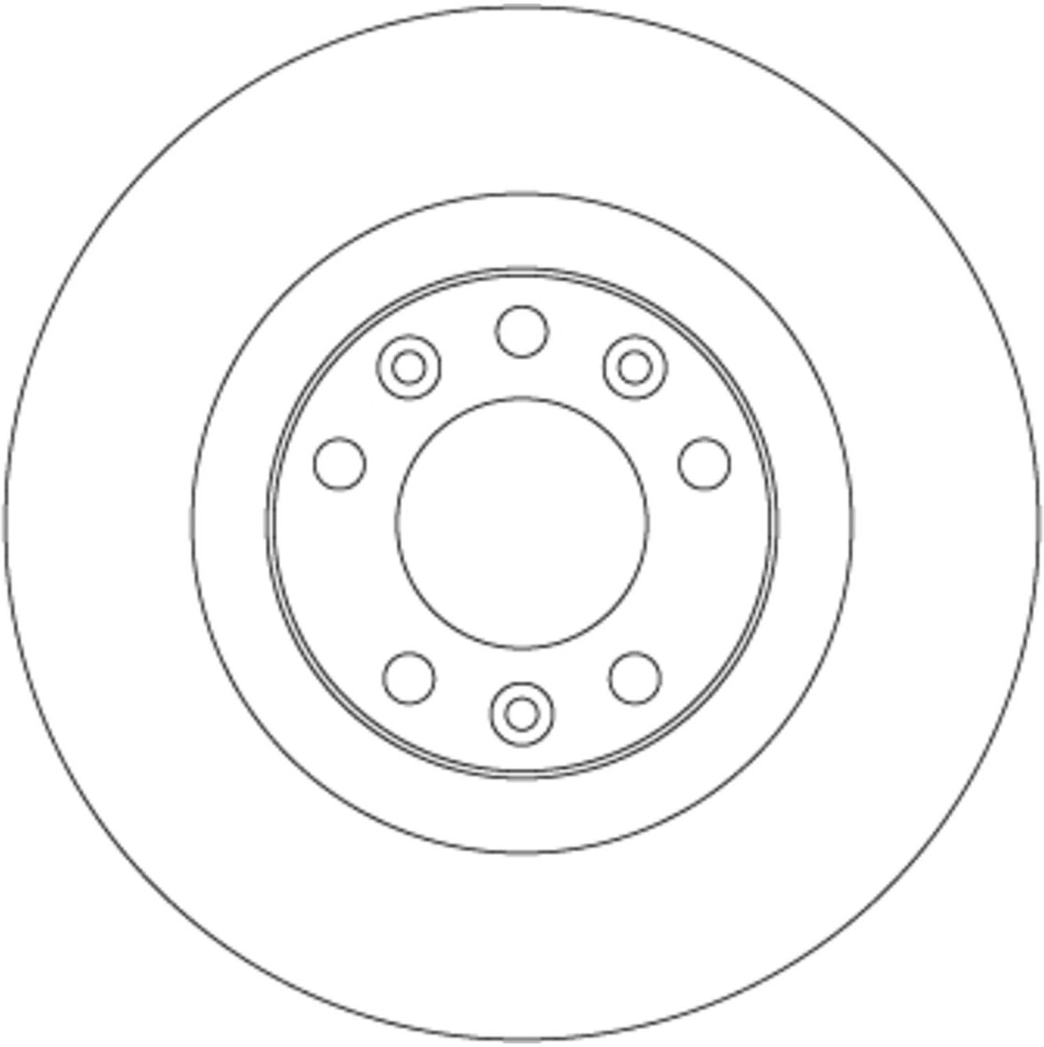 Bremsscheibe TRW DF6667 hinten, voll, 1 Stück