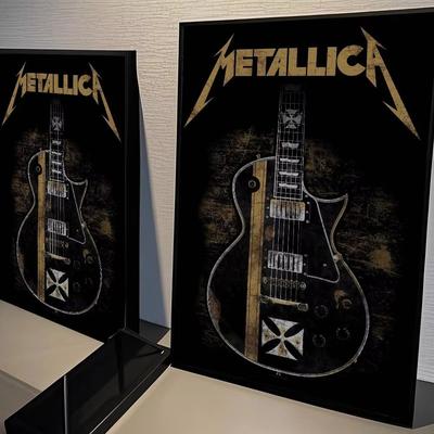 Inspired Finds Metallica Classic Band Poster Canvas Wall Art For Living Room Decor metallica Black Album Snake Cover 11.81x15.75in (no Frame)
