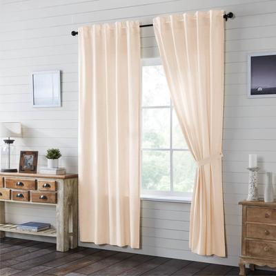 VHC Brands Simple Life Flax Natural Panel Set of 2 96x40