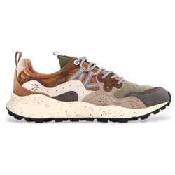 Flower Mountain für Herren. 2017816 Leder Turnschuhe Yamano3 braun (44), Wohnung, Schnürsenkel, Lässig
