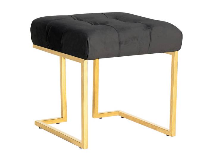 Kayoom Hocker, Schwarz, Metall, quadratisch, 48x48x48 cm, Wohnzimmer, Hocker, Sitzhocker