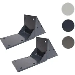2er-Set Dachsparrenadapter für Kassetten-Markise T122 T123, Dachsparren Halterung Adapter ~ anthrazit