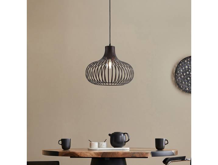 Suspension Rond Ø 40cm Marron/Marron rouille Fer, laqué E27