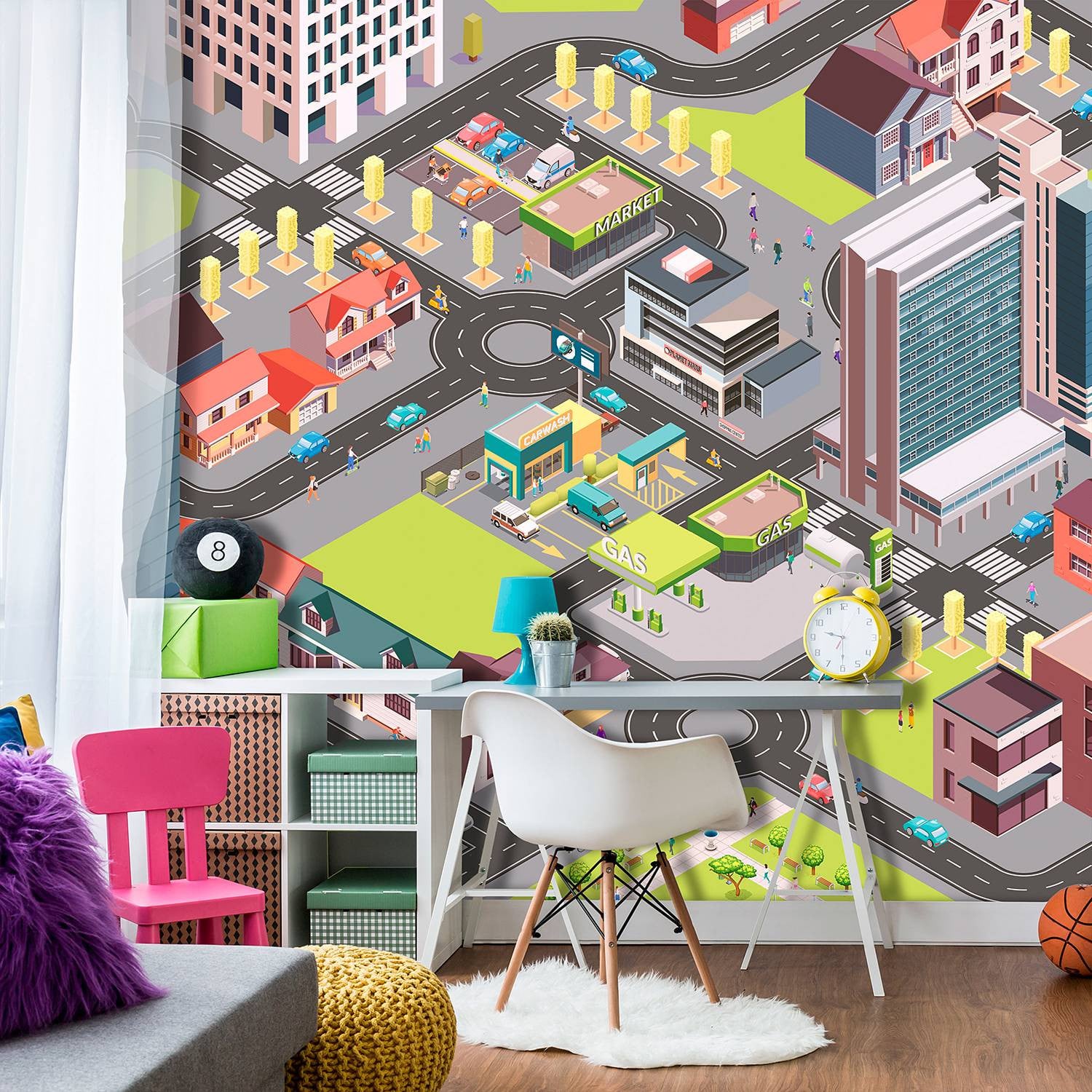 home24 Vlies-fotobehang In the City, Multicolour, B: 300 cm, H: 210 cm