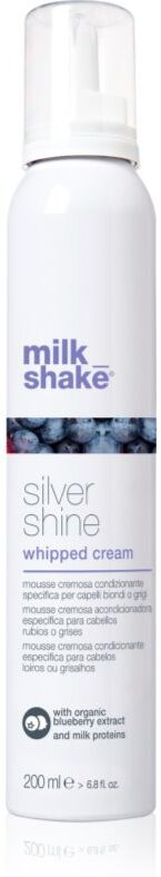 milk_shake® Silver Shine Whipped Cream Schaum-Conditioner neutralisiert gelbe Verfärbungen 200 ml