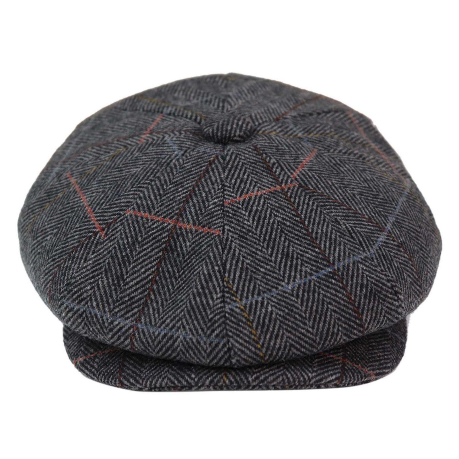 Herren Peaky Blinders Fischgräten-Flachhut