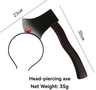 All Categories Goods Sharp Knives And Axes Halloween Headbands, Plastic Headwear Props, Fun Headwear Accessories For Spooky Celebrations axe Style