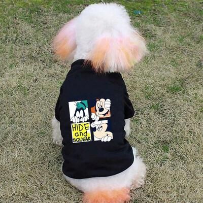 Uplift Treasures Goofy Printed Soft Breathable Pet T Shirt black xl