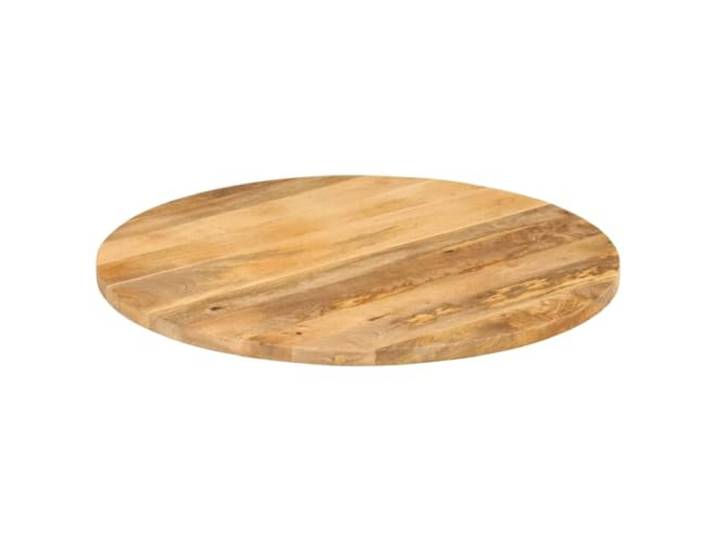 HGPOTUY Runde Tischplatte Ø 70x3,8 cm Massivholz Mango Massives Mangoholz, robustes Hartholz, rustikale Holzmaserung, glatte Oberfläche, leicht abwischbar, vielseitig kombinierbar