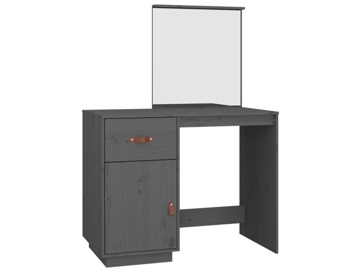 vidaXL Coiffeuse Gris 95x50x134 cm Pin massif
