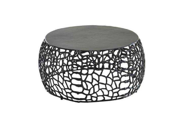 furnicato Couchtisch Schwarz 66x66x30 cm mit einzigartiger Struktur (1-St)