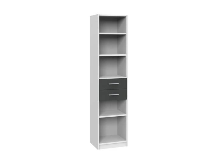 Wimex Joker Standregal mit 2 Schubkästen - Dekor weiß, Dekor graphit Modern, Zeitlos