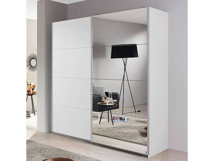 Schwebetürenschrank Subito 136cm Weiß/Alpinweiß