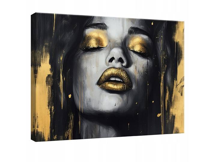 LEINWANDBILD Abstrakt Frau Schwarz Modern groß 60x40