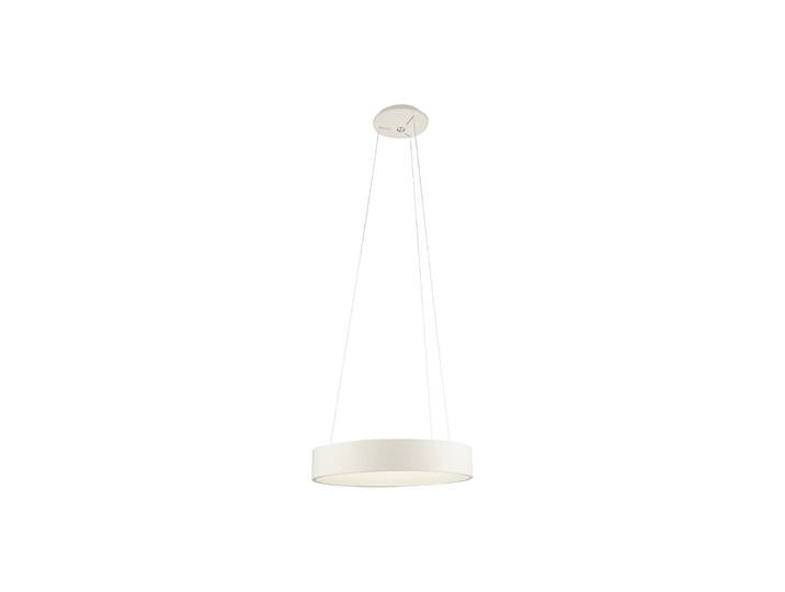 Hanglamp Epsilon, wit / opaal, Woon-/ Eetkamer, Aluminium, Modern