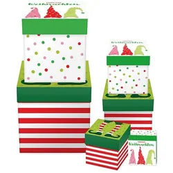 Braun + Company, Geschenkverpackung, Weihn.Geschenkkarton Elfen und Wichtel (6x)