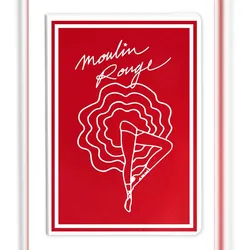 Clairefontaine 4x Moulin Rouge, Notizbuch mit flexiblem Einband A5 14,8x21 cm, 64 Blatt, liniert, sortiert - 812436C