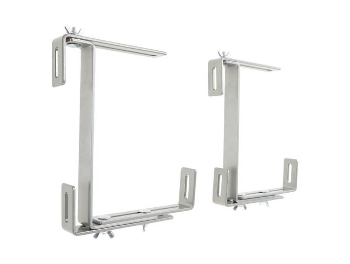 Kistenhalter für Balkon 21 × 14 cm 2 Stück