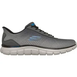 SKECHERS Herren Slipper Track – Revno, Größe 44 in Grau Grau
