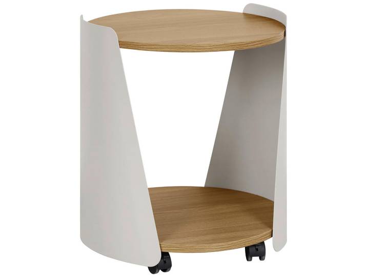 Xora Beistelltisch, Naturfarben, Kaschmir, Metall, rund, 39.5x47x40 cm, Wohnzimmer, Wohnzimmertische, Beistelltische, Beistelltische Metall