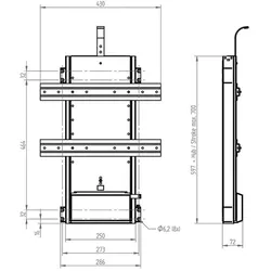 Werkstarck TV-Lift (Decke, 20 kg), TV Wandhalterung, Schwarz